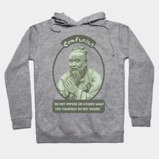 Confucius Portrait and Quote Hoodie